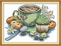 Чашка чая с пирожным (2)