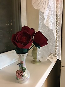 Розы из фетра